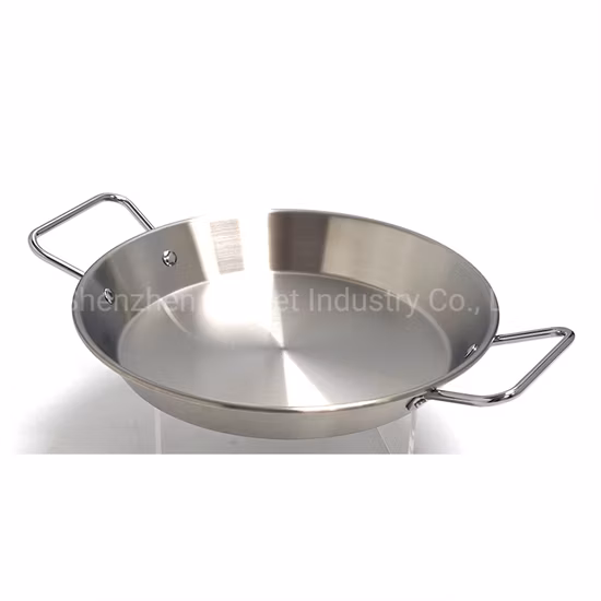 Cozinha restaurante prato redondo cozinhar fritar pan espanhol frutos do mar grill aço inoxidável paella pan