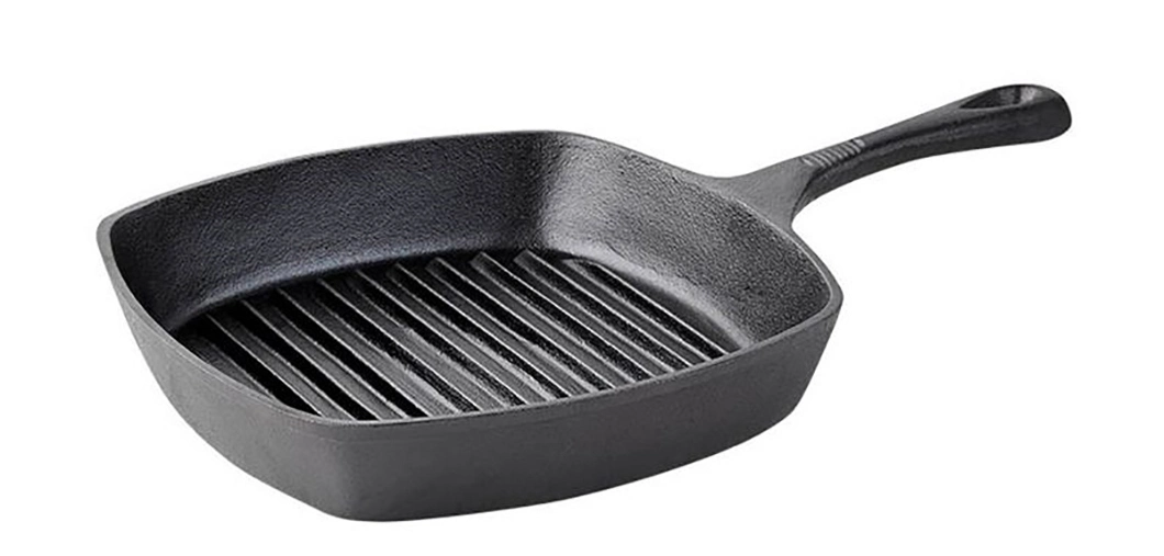 Large Pre-Seasoned Cast Iron Square Grill Pan